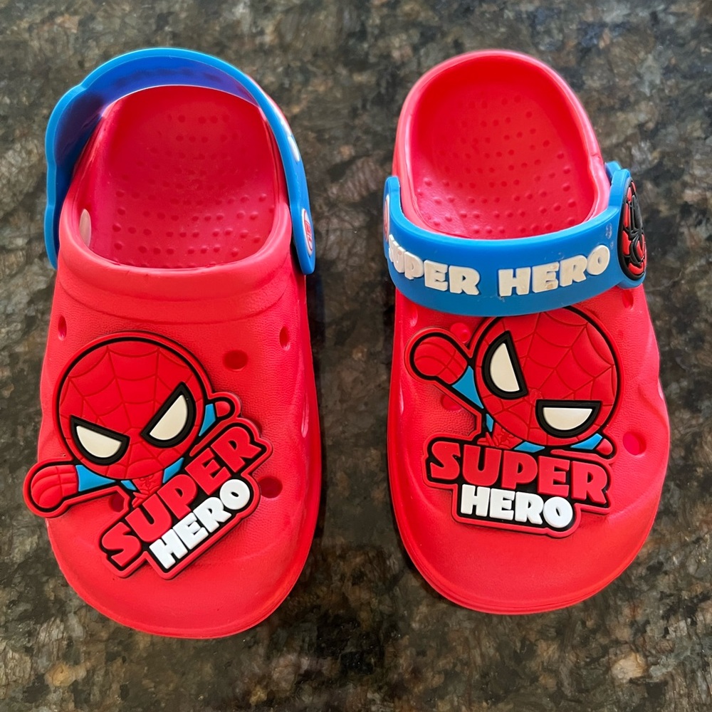 Toddlers size 10 Spidey shoes